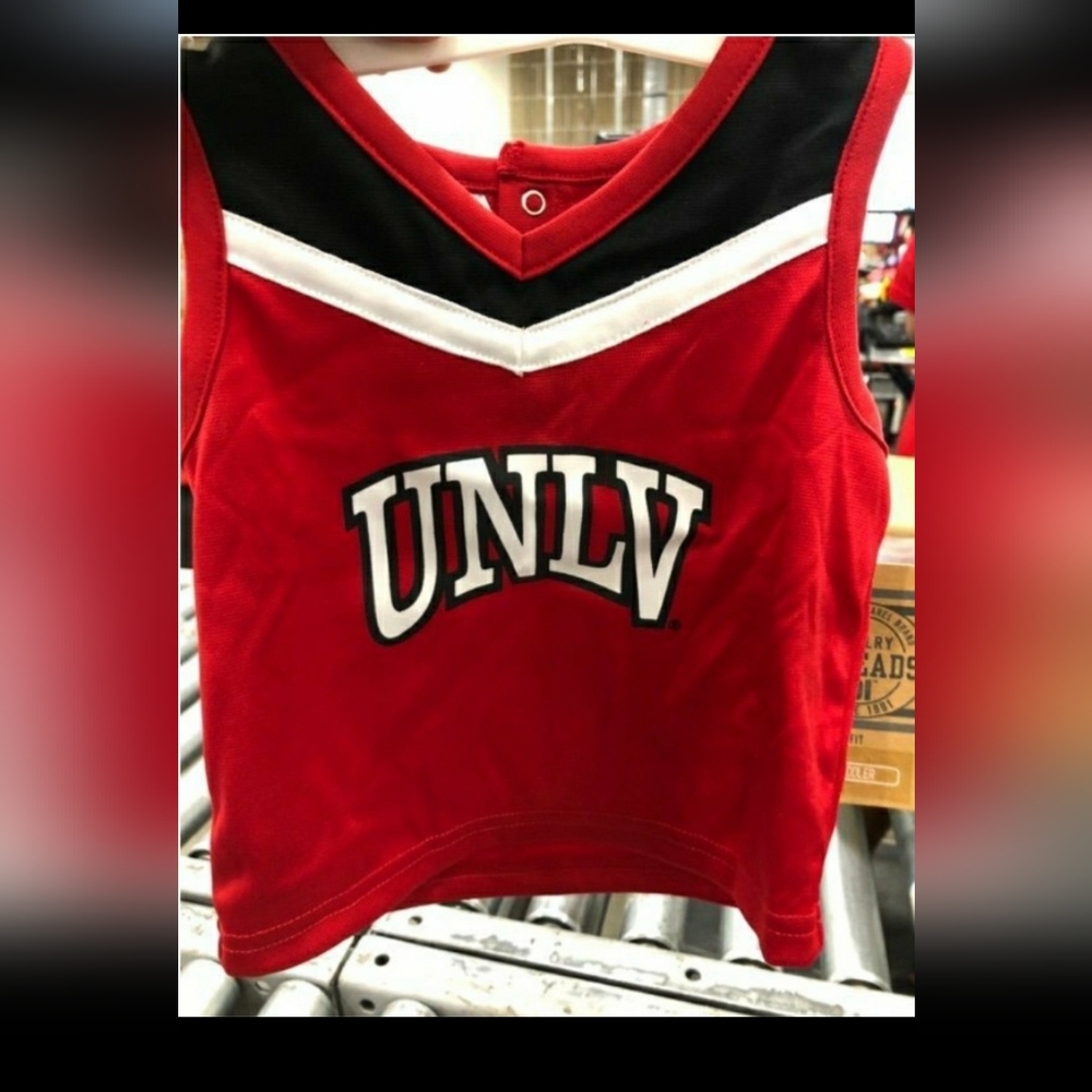 Rivalry Threads UNLV toddler girl cheer top
